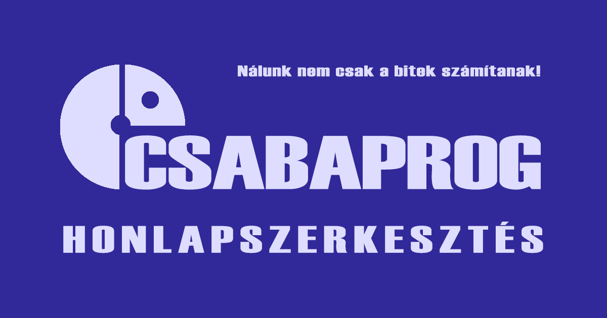 CSABAPROG Kft. - Honlapszerkesztés
