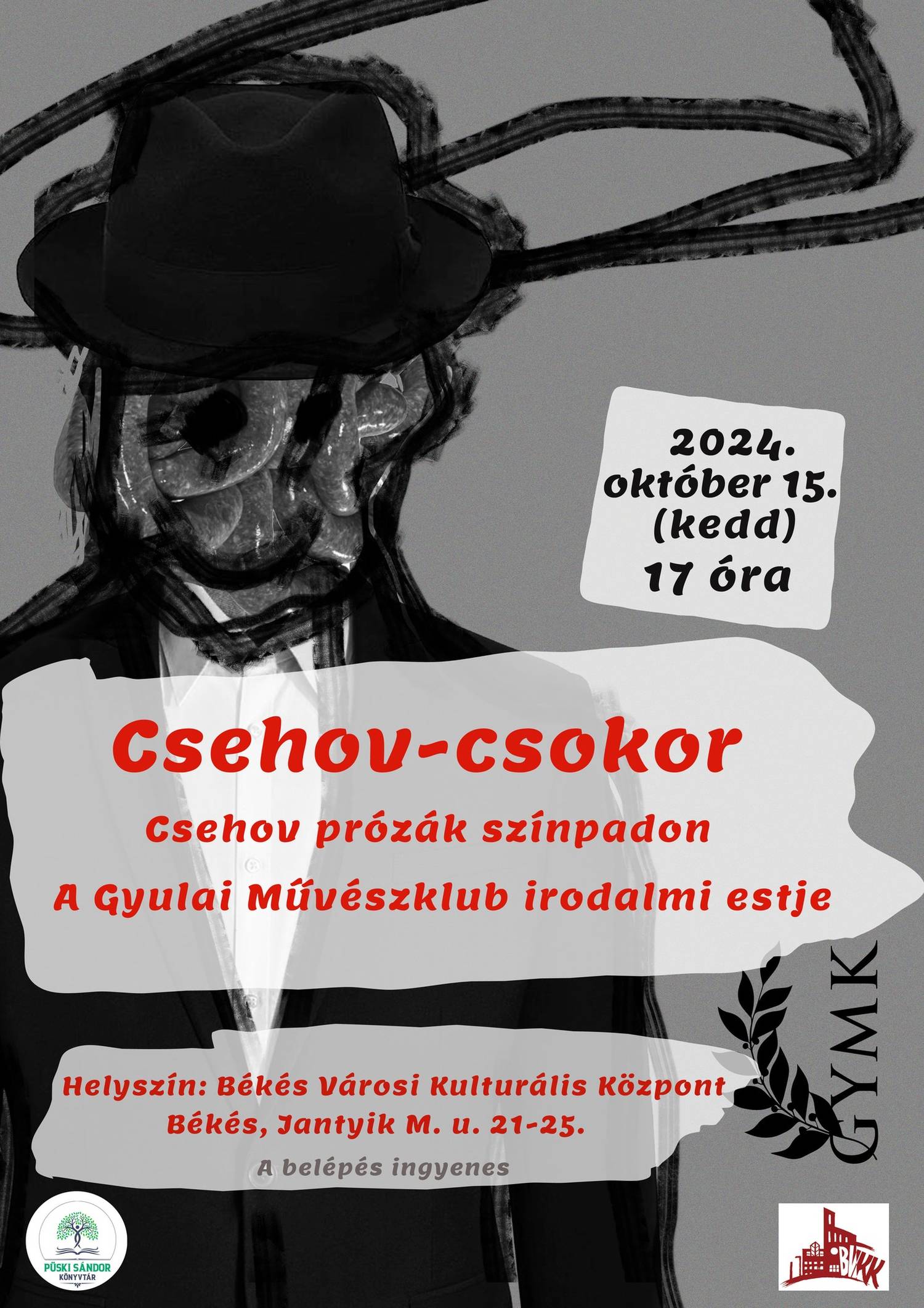 Csehov-csokor. Csehov prózák színpadon. A Gyulai Művészklub irodalmi estje