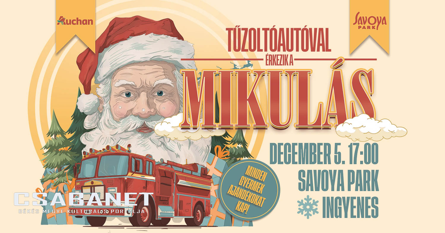 Tűzoltóautóval érkezik a Mikulás