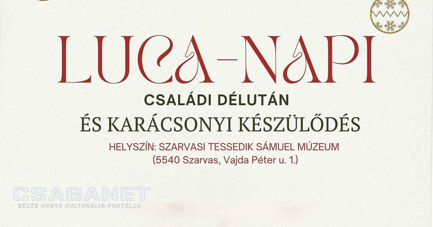 LUCA-NAPI CSALÁDI DÉLUTÁN