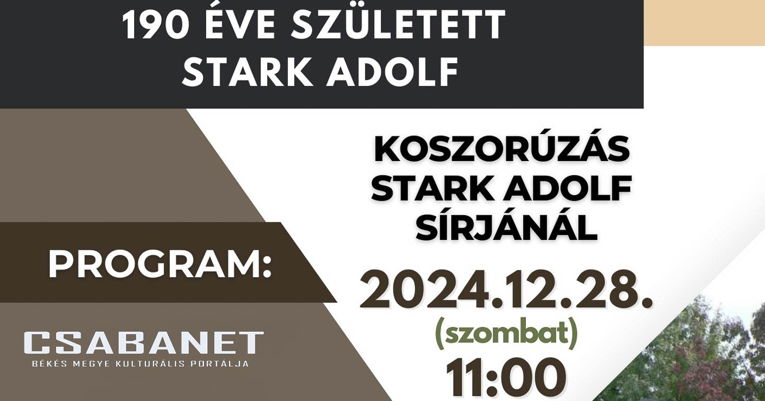 Koszorúzás Stark Adolf születésének évfordulóján