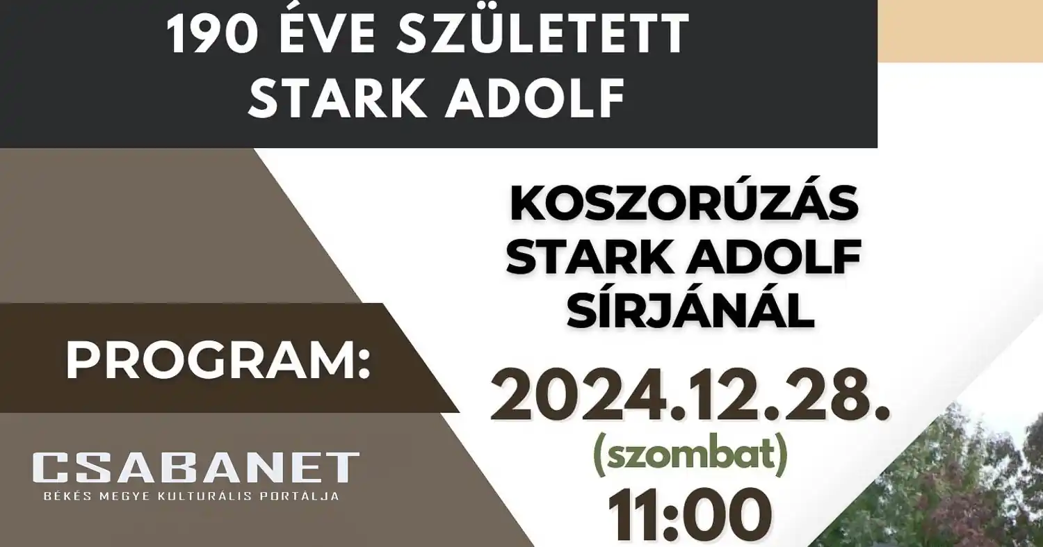 Koszorúzás Stark Adolf születésének évfordulóján