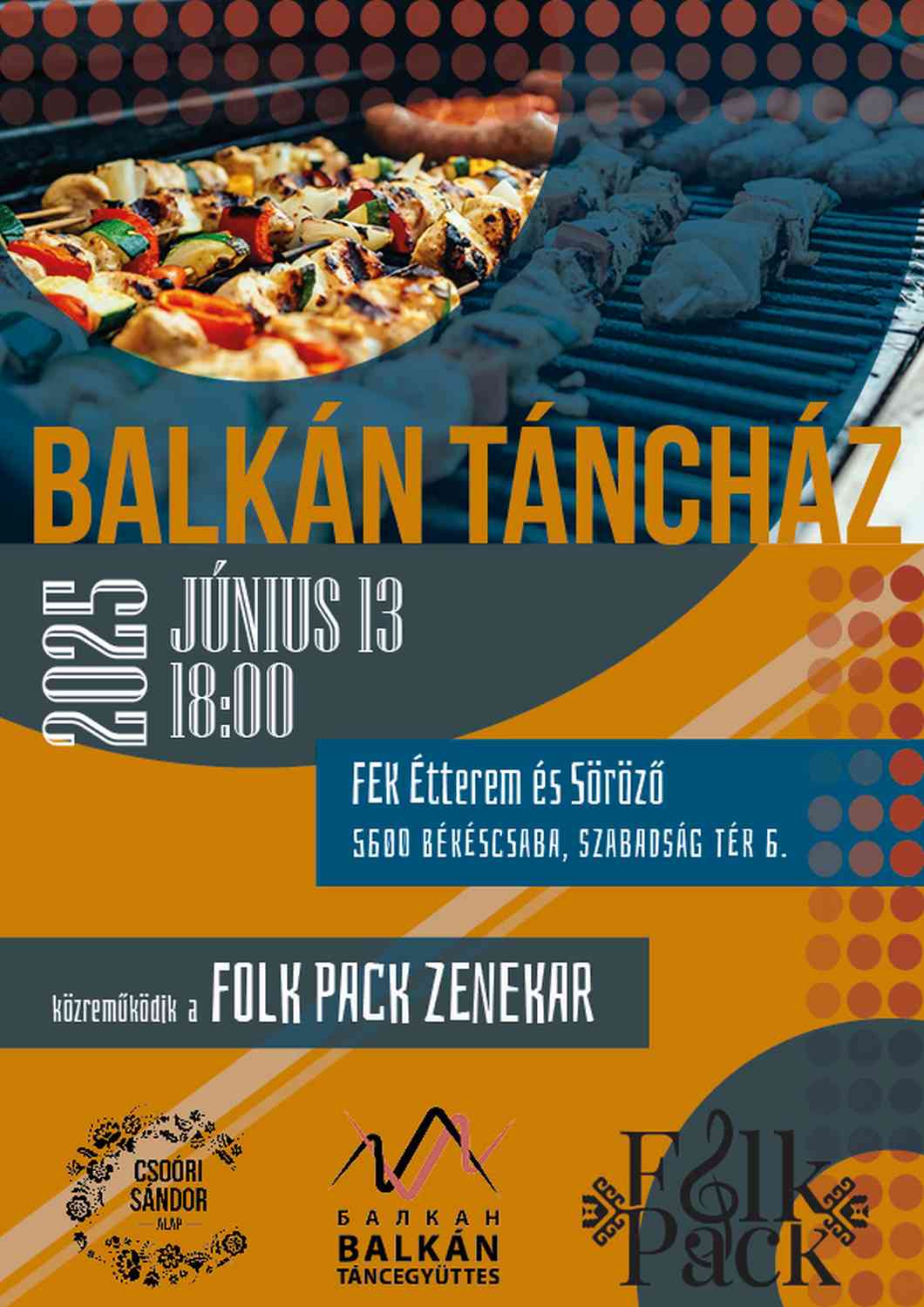 Balkán Táncház - 2025.06.13 - Plakát