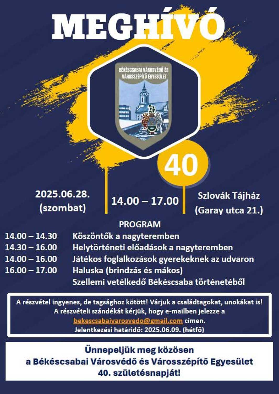 40 év békéscsabai vv és vsz. e.