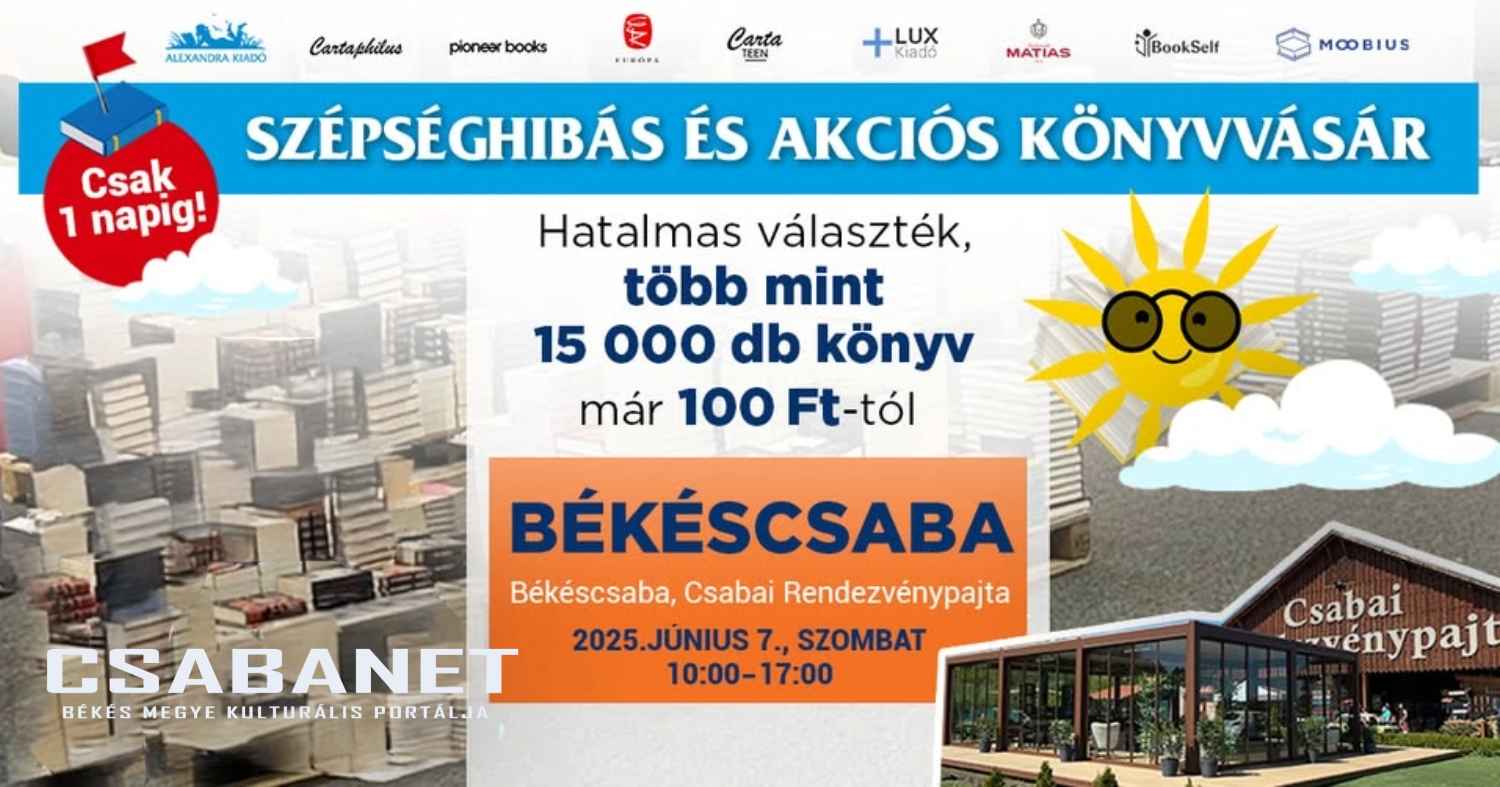 Könyvvásár a Csabai Rendezvénypajtában