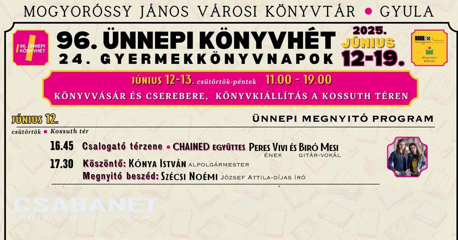  Könyvhét és Gyermekkönyvnapok Gyulán