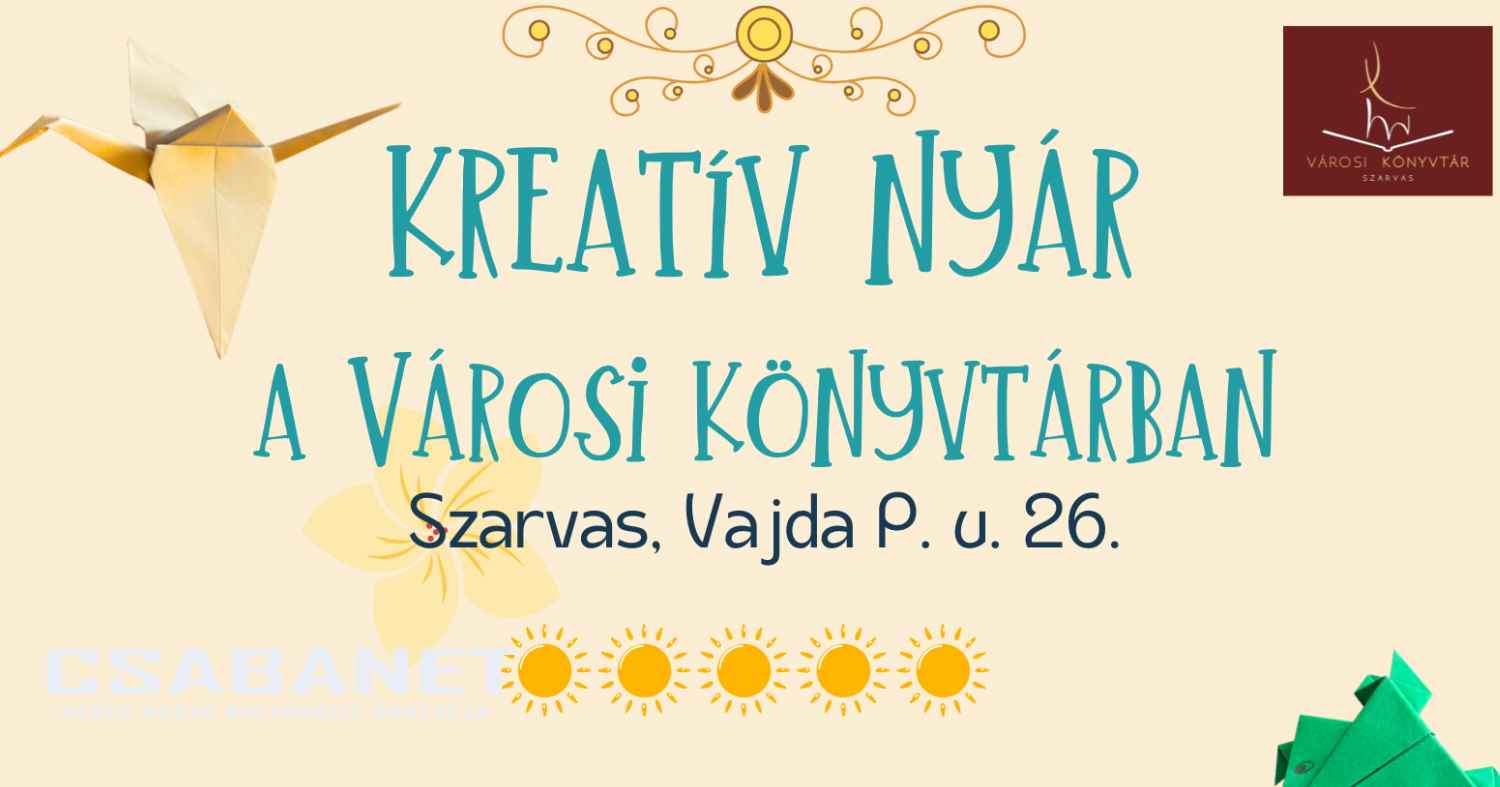 Kreatív nyár a könyvtárban