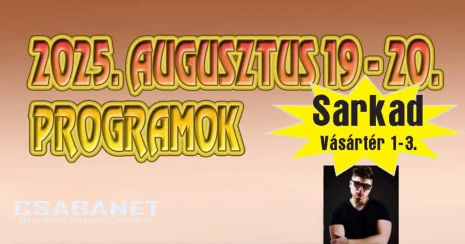 Sarkadi Vásártér: Kétnapos Fesztivál Augusztusban