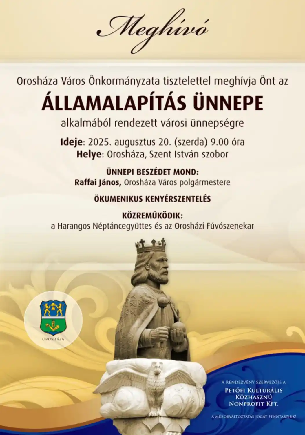 Orosháza 2025. augusztus 20
