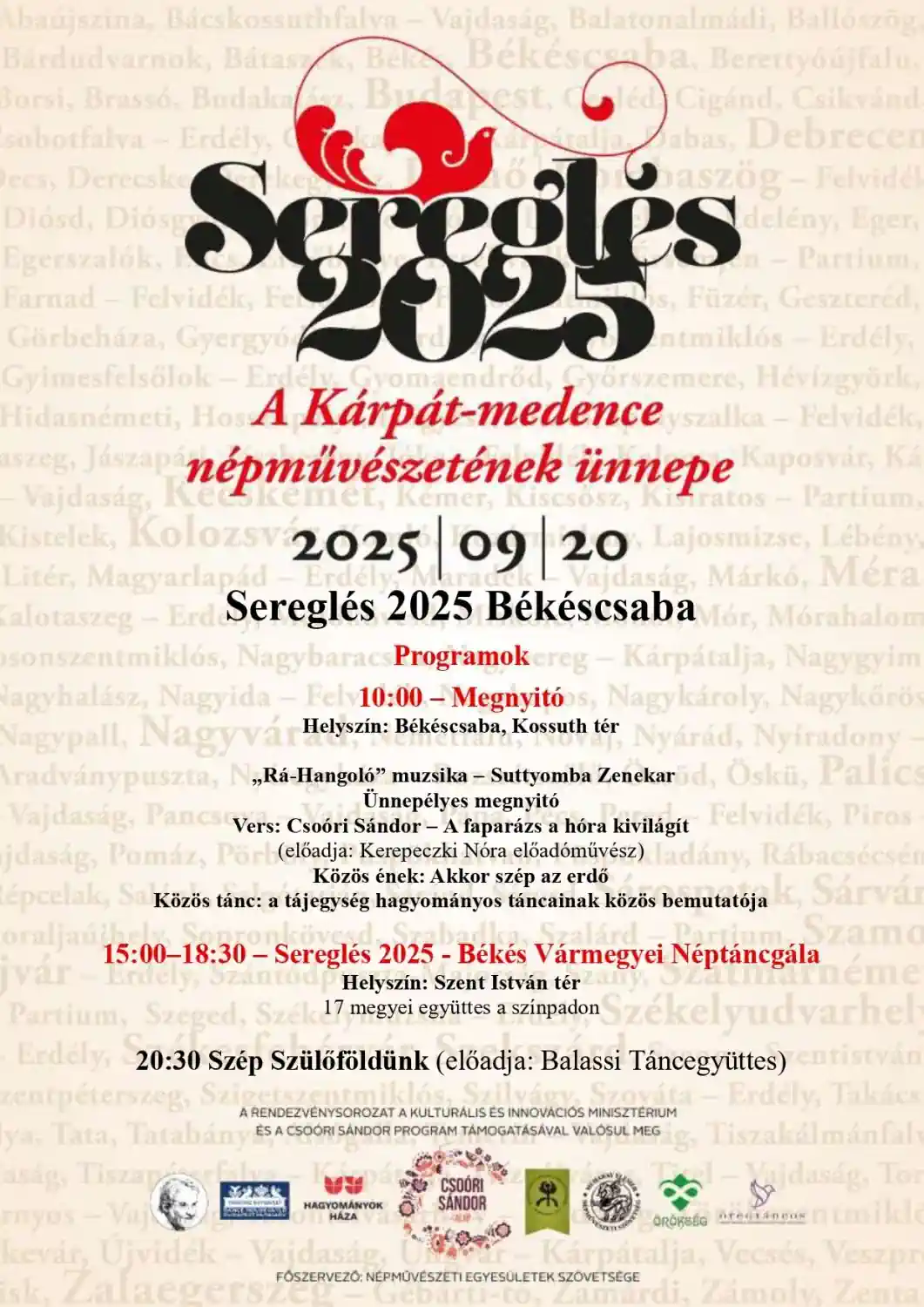 Sereglés 2025 plakát