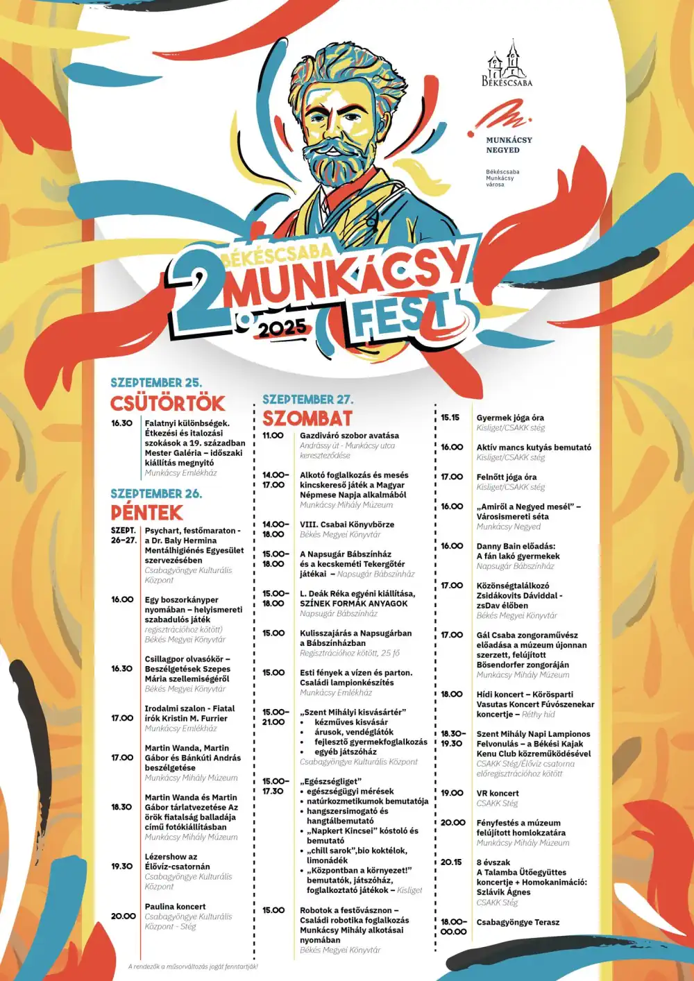 Munkácsy Fesztivál 2025 - Plakát