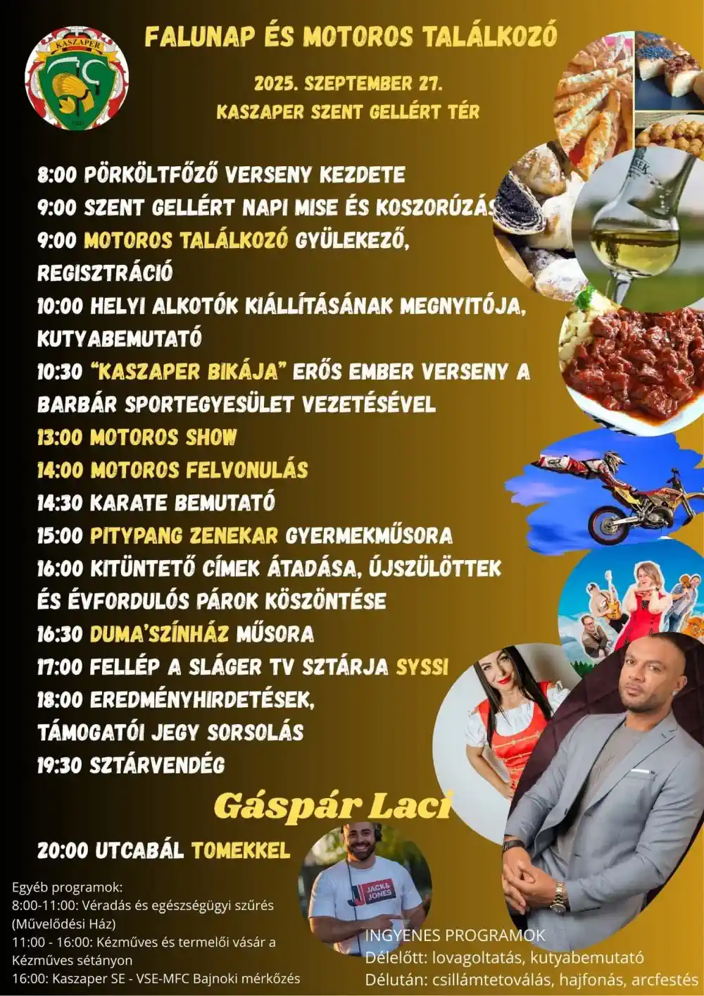 Falunap és Motoros Találkozó Kaszaper