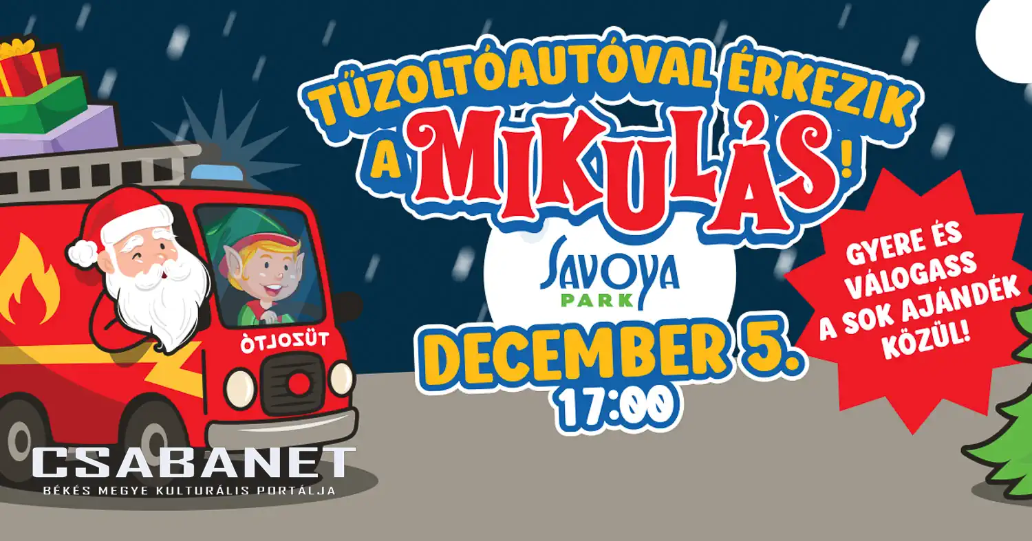 Idén is tűzoltóautóval érkezik a Mikulás Budapesten