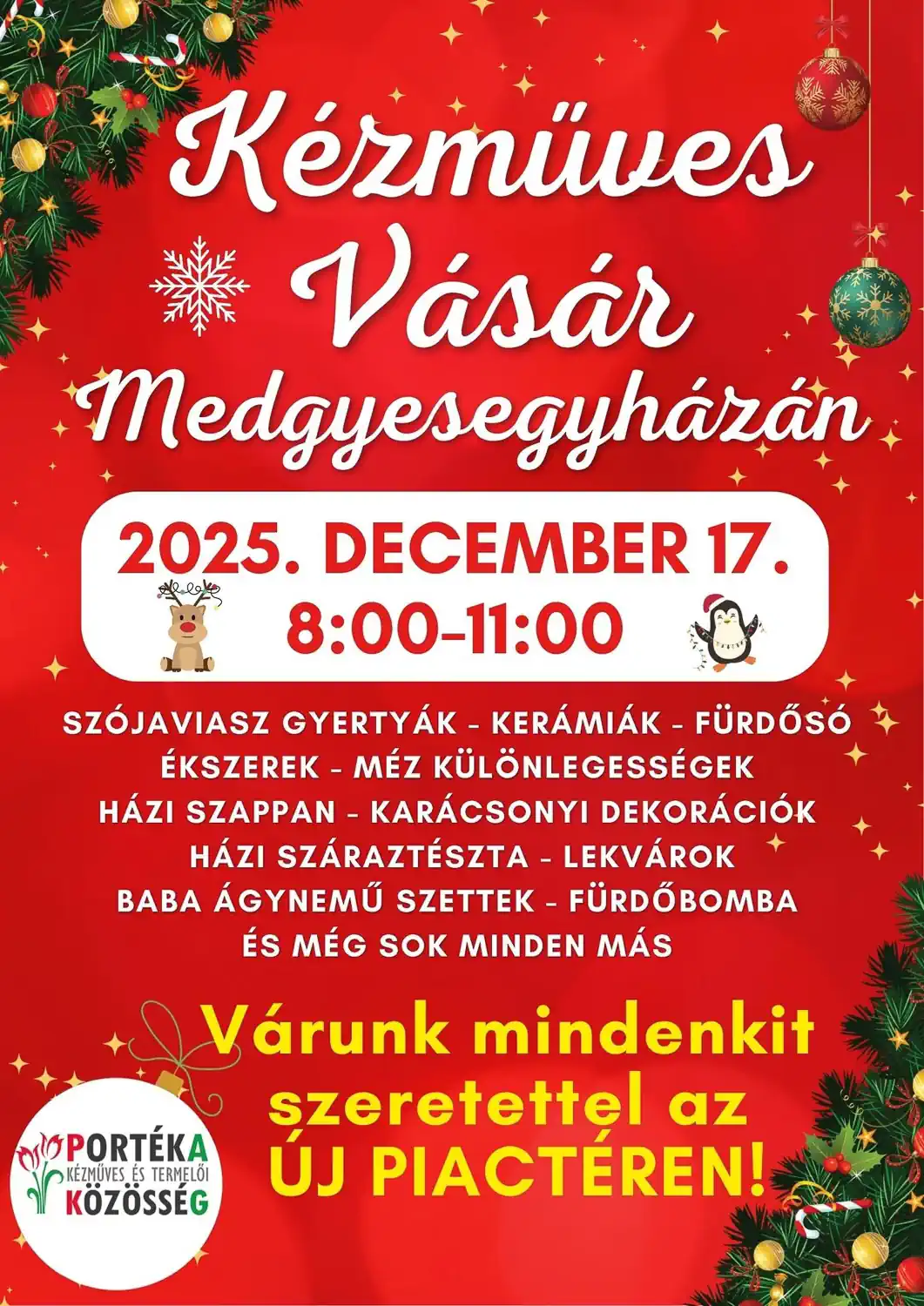 Karácsonyi kézműves vásár Medgyesegyházán