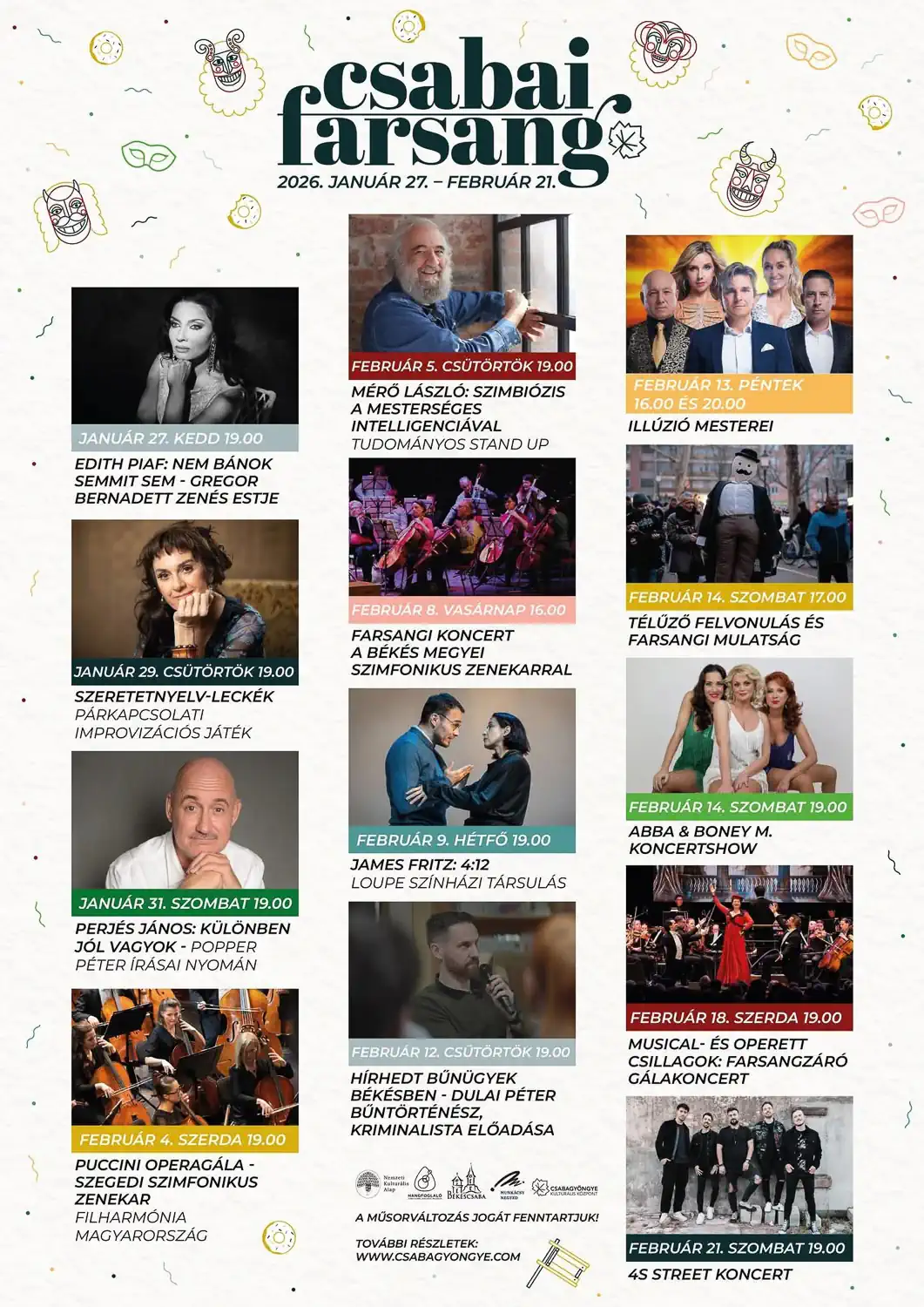 Csabai Farsang 2026 - Békéscsaba - Plakát
