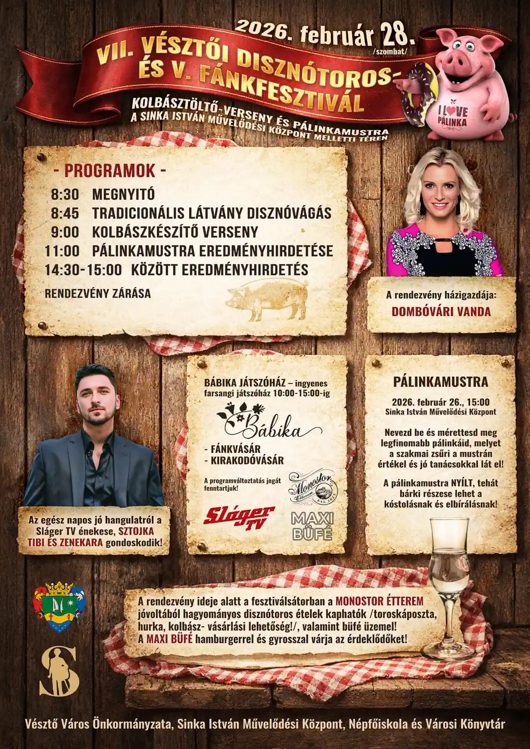 VII. Vésztői Disznótoros- és V. Fánkfesztivál - Plakát