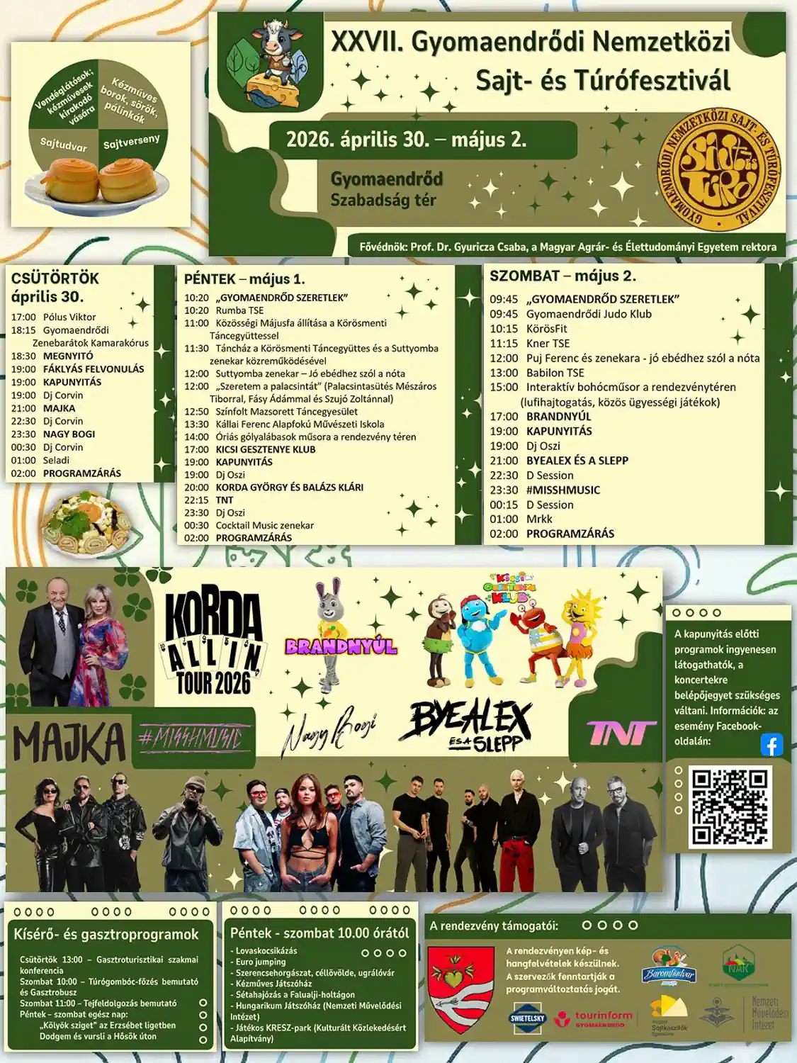 XXVII. Gyomaendrődi Nemzetközi Sajt- és Túrófesztivál - Plakát