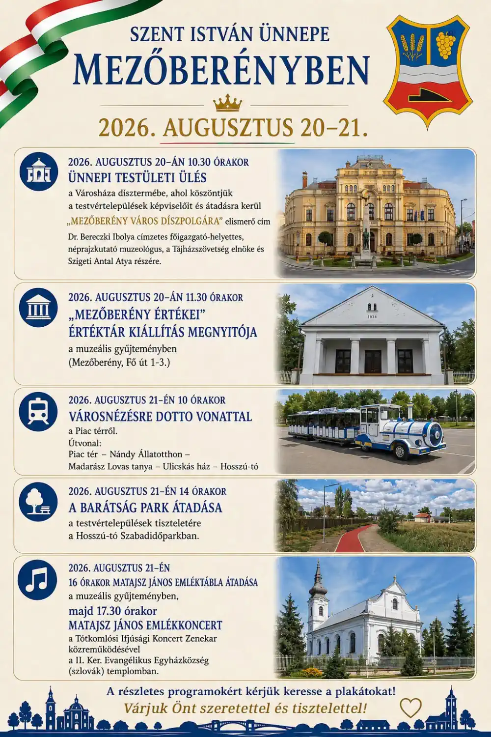 Szent István Nap megemlékezés Mezőberény - 2026 - Plakát