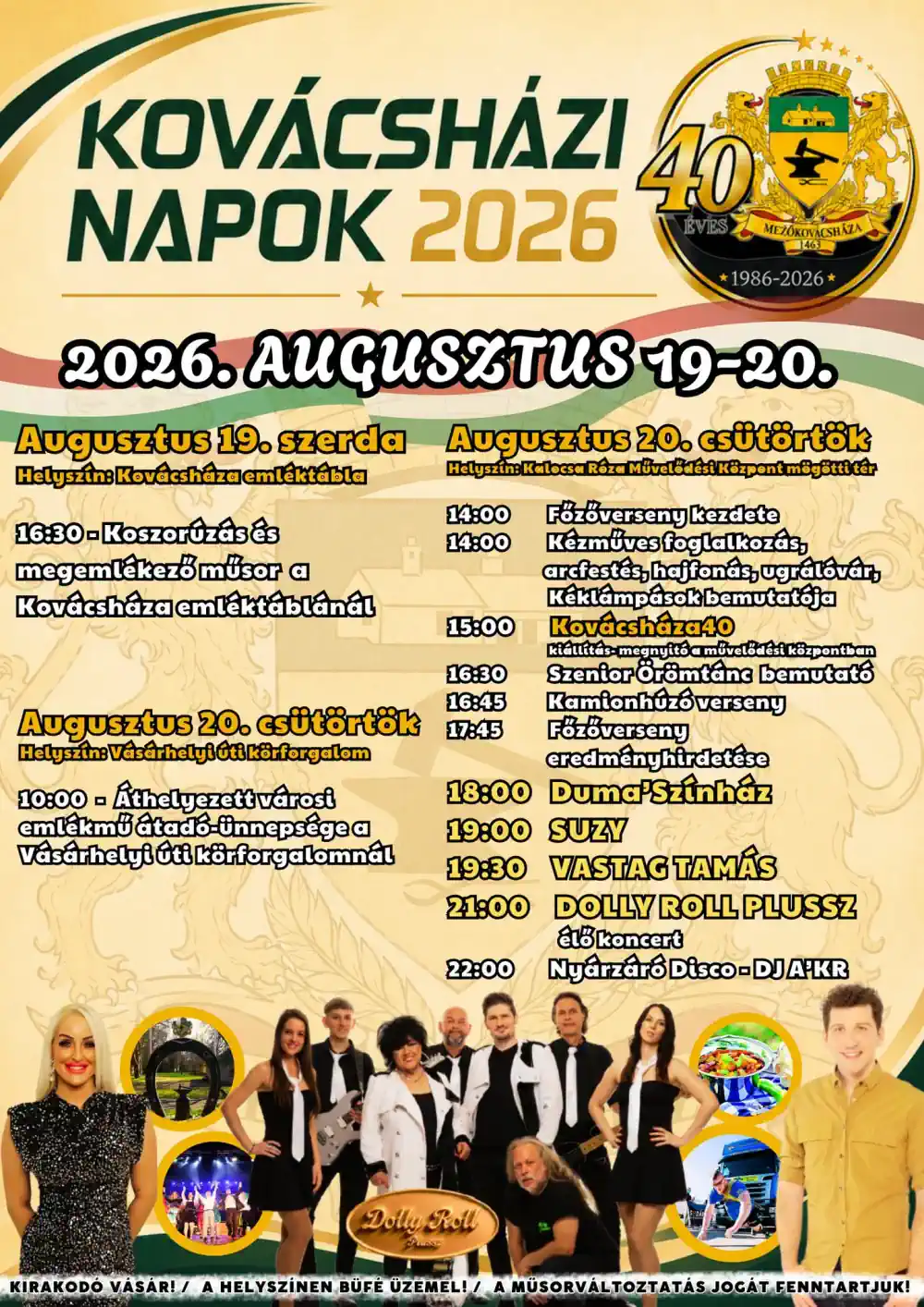Kovácsházi Napok idén is a nemzeti ünnephez kapcsolódóan.