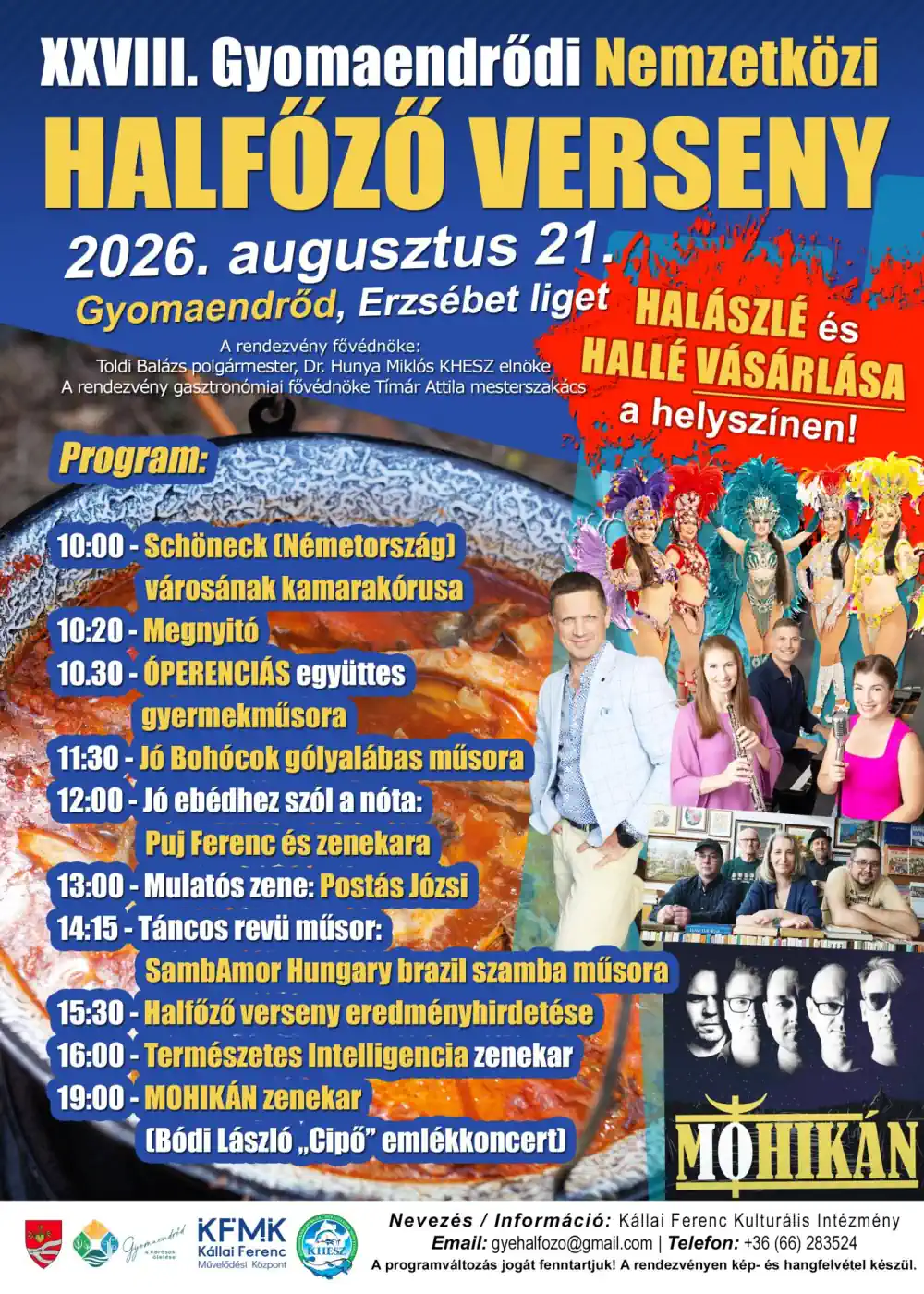 XXVIII. Gyomaendrődi Nemzetközi Halfőző verseny - 2026. augusztus 21. - Plakát