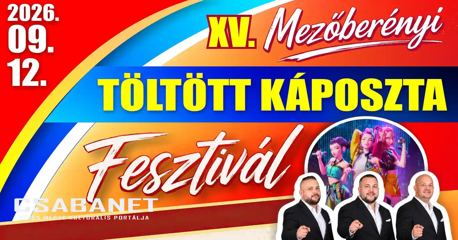 XV. Mezőberényi Töltött Káposzta Fesztivál 2026. szeptember 12-én
