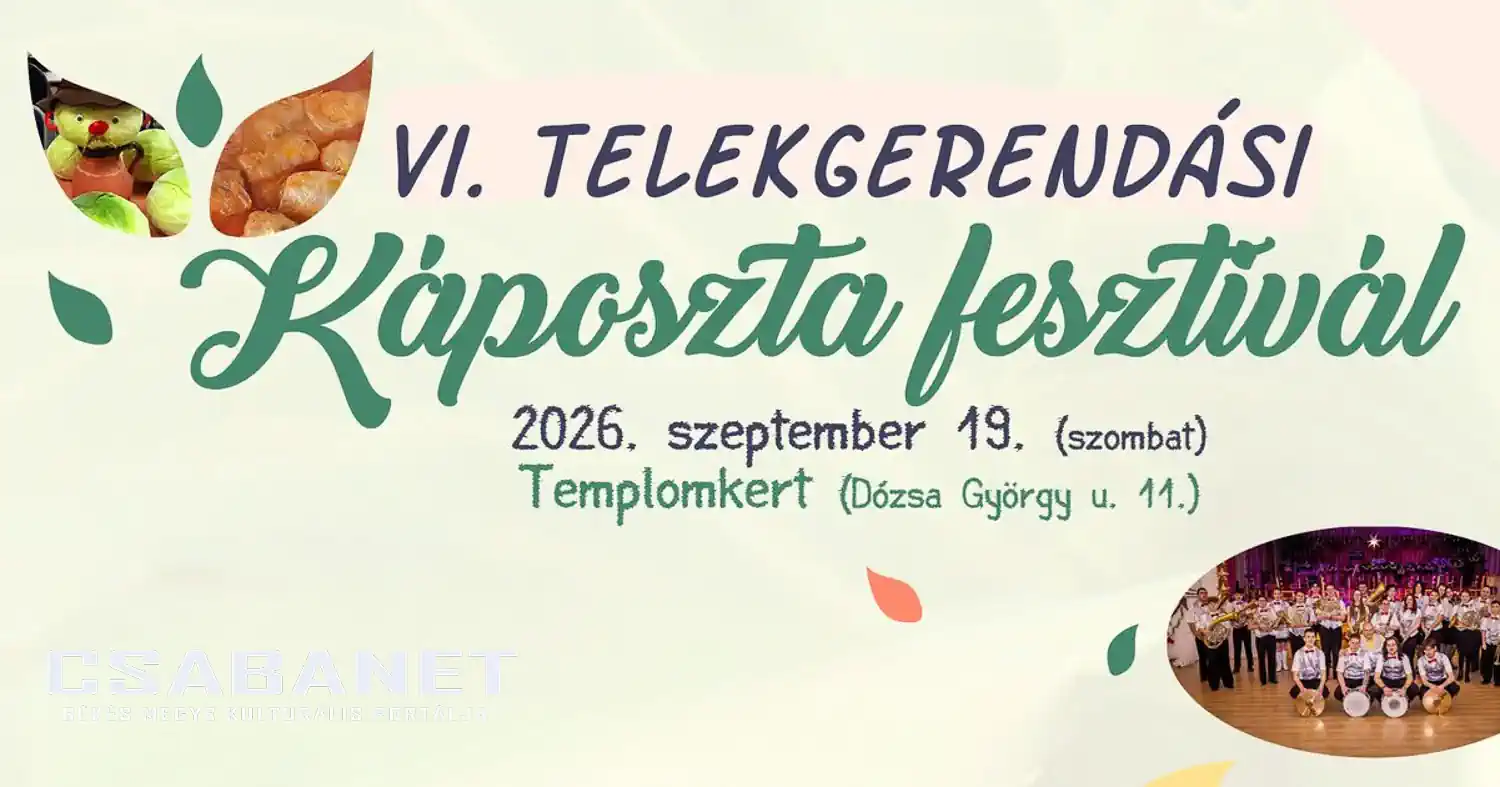 VI. Telekgerendási Káposzta Fesztivál - 2026. szeptember 19.
