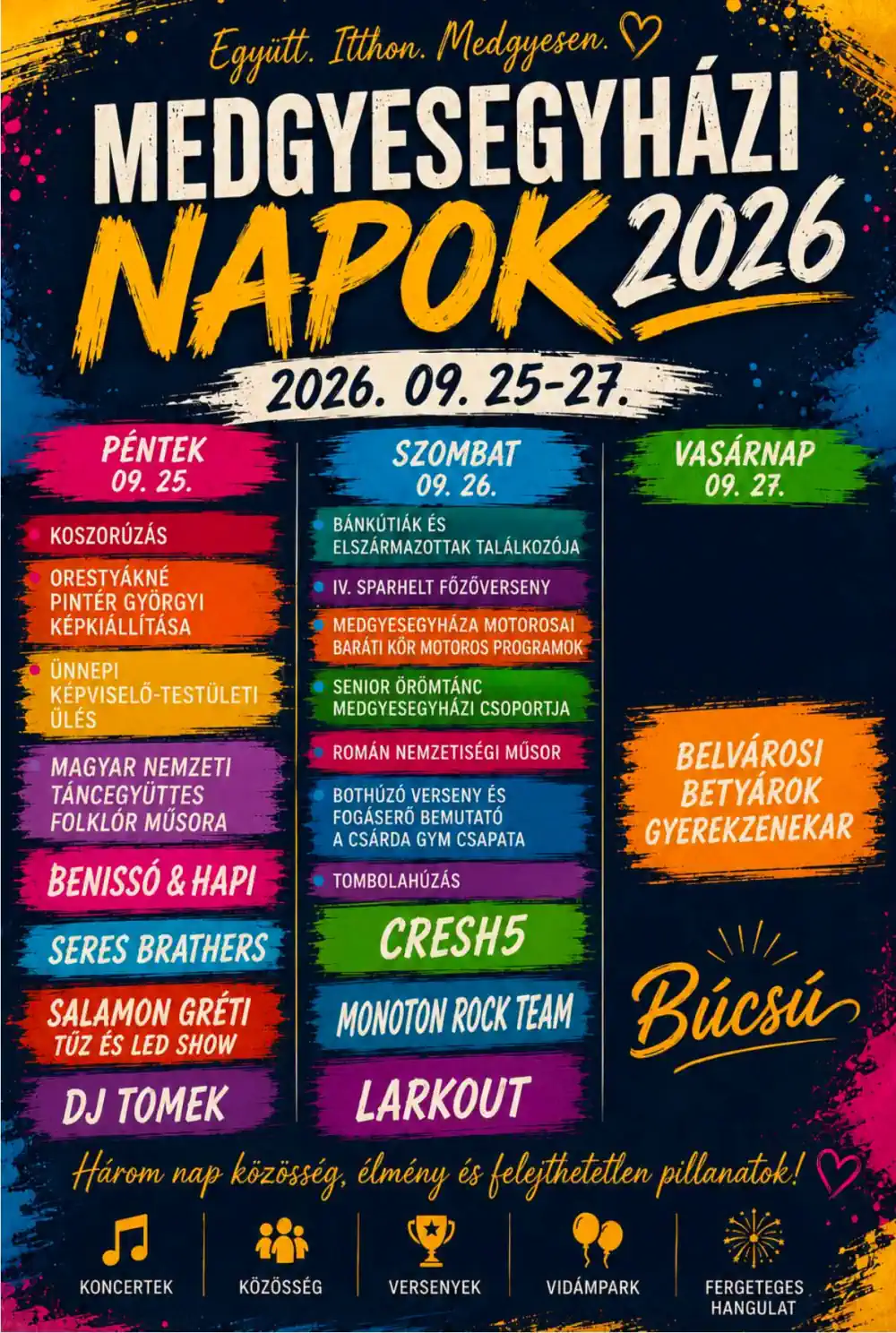 Medgyesegyházi Napok - 2026. szeptember 25-27. - Plakát