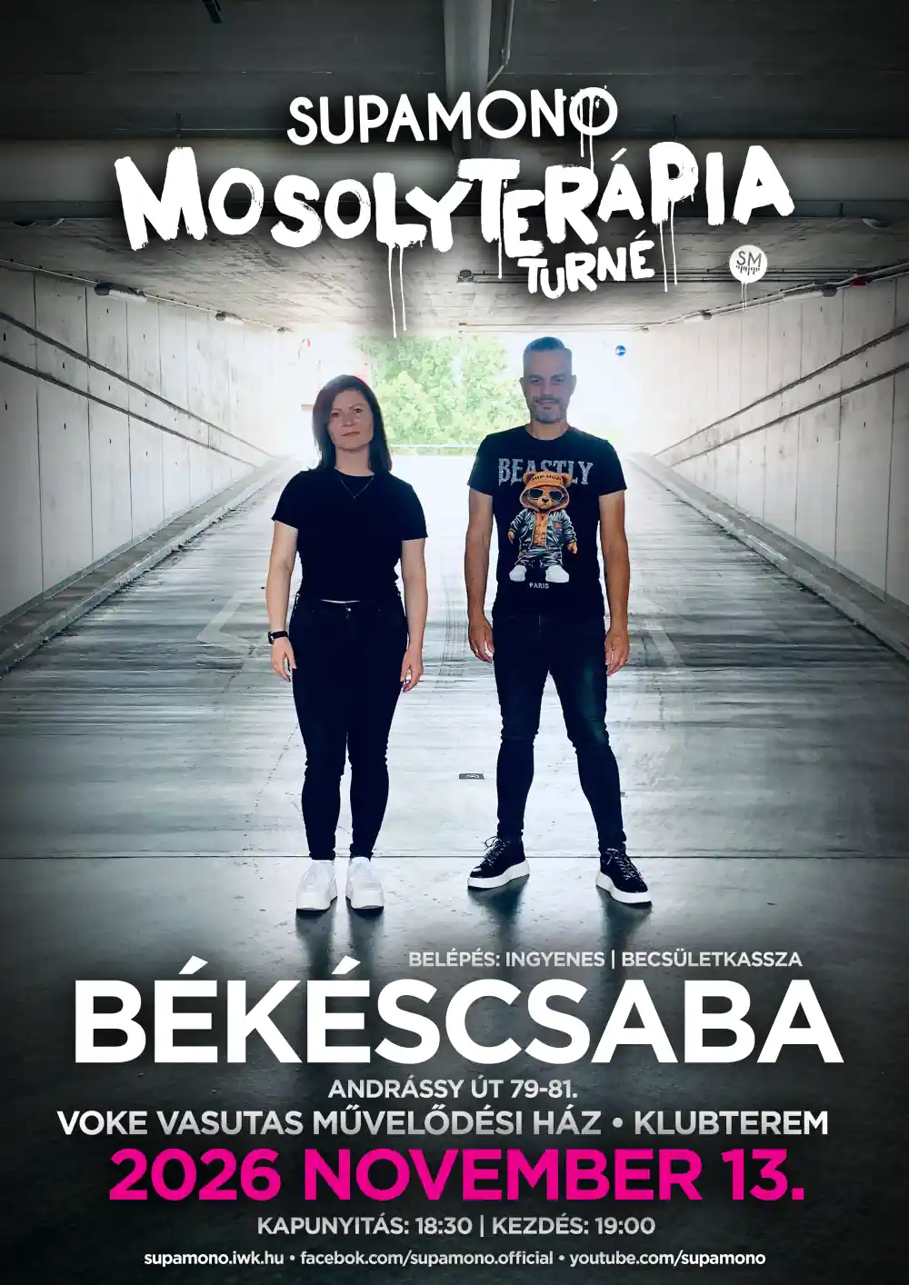 SUPAMONO - "Mosolyterápia turné", Plakát